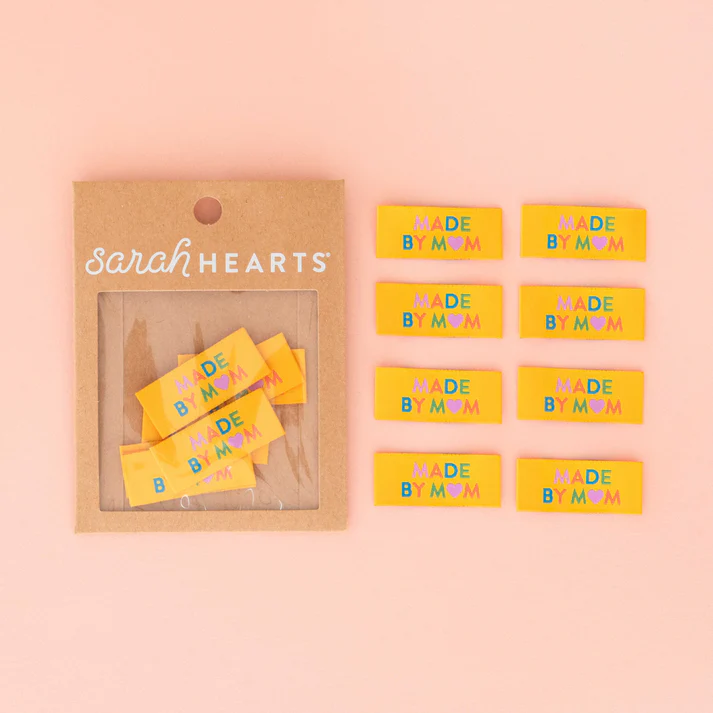 Sarah Hearts -Made by Mom Labels, 8 pc.