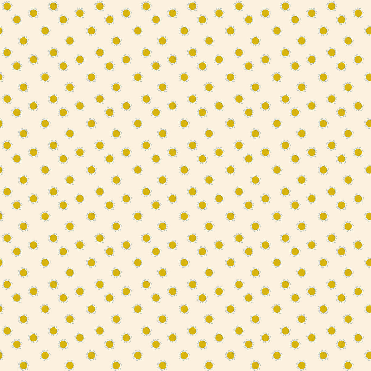 Bramble & Bloom by Katie O'Shea for Figo Fabrics, Floral Dots, Cream