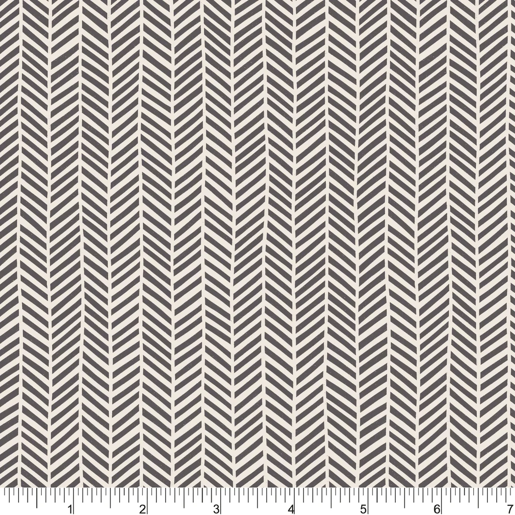 Cozy Forest by Anequ Studio for Phoebe Fabrics, Chevron, Dark Grey