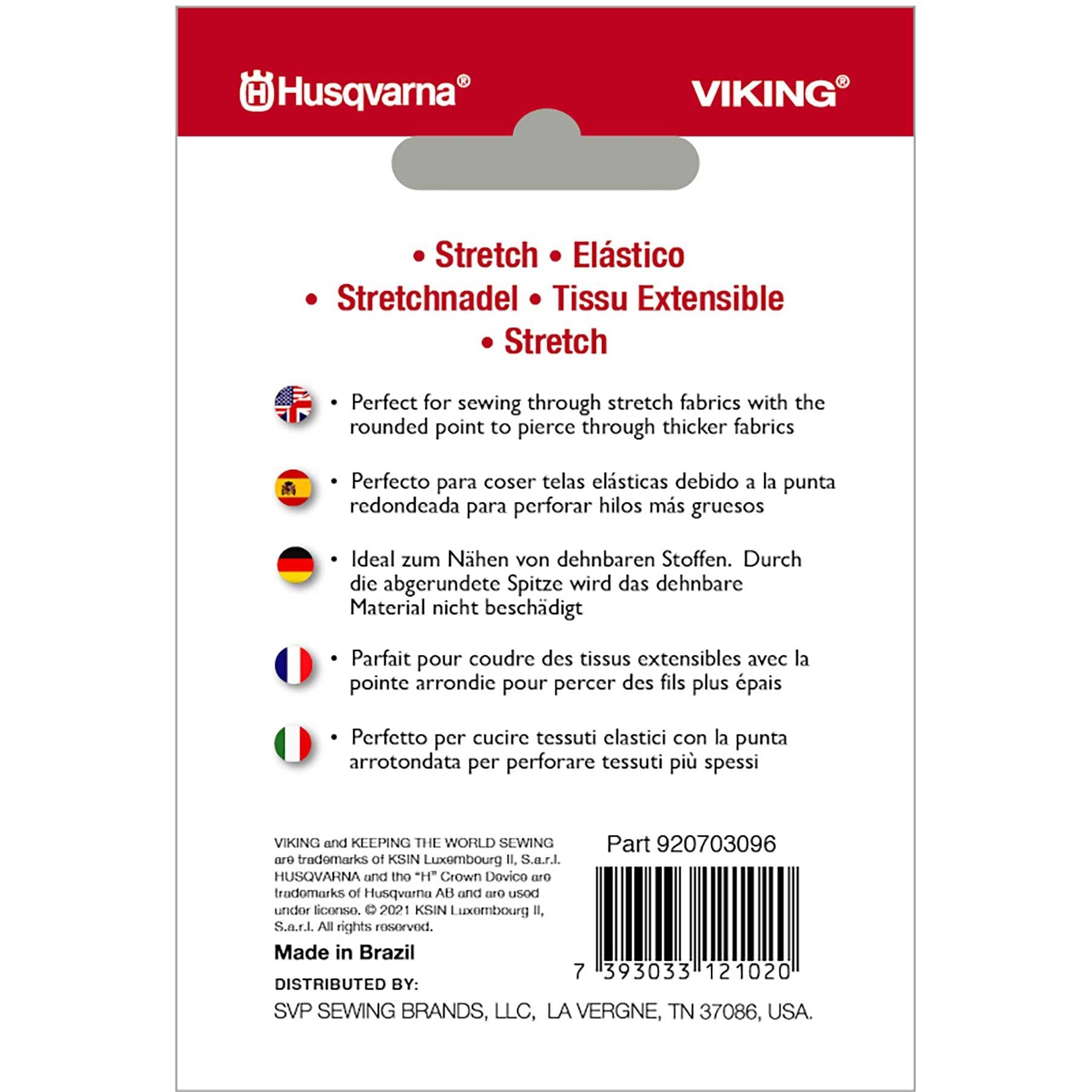 Husqvarna Viking Stretch Needles, 5 pk - size 80/12