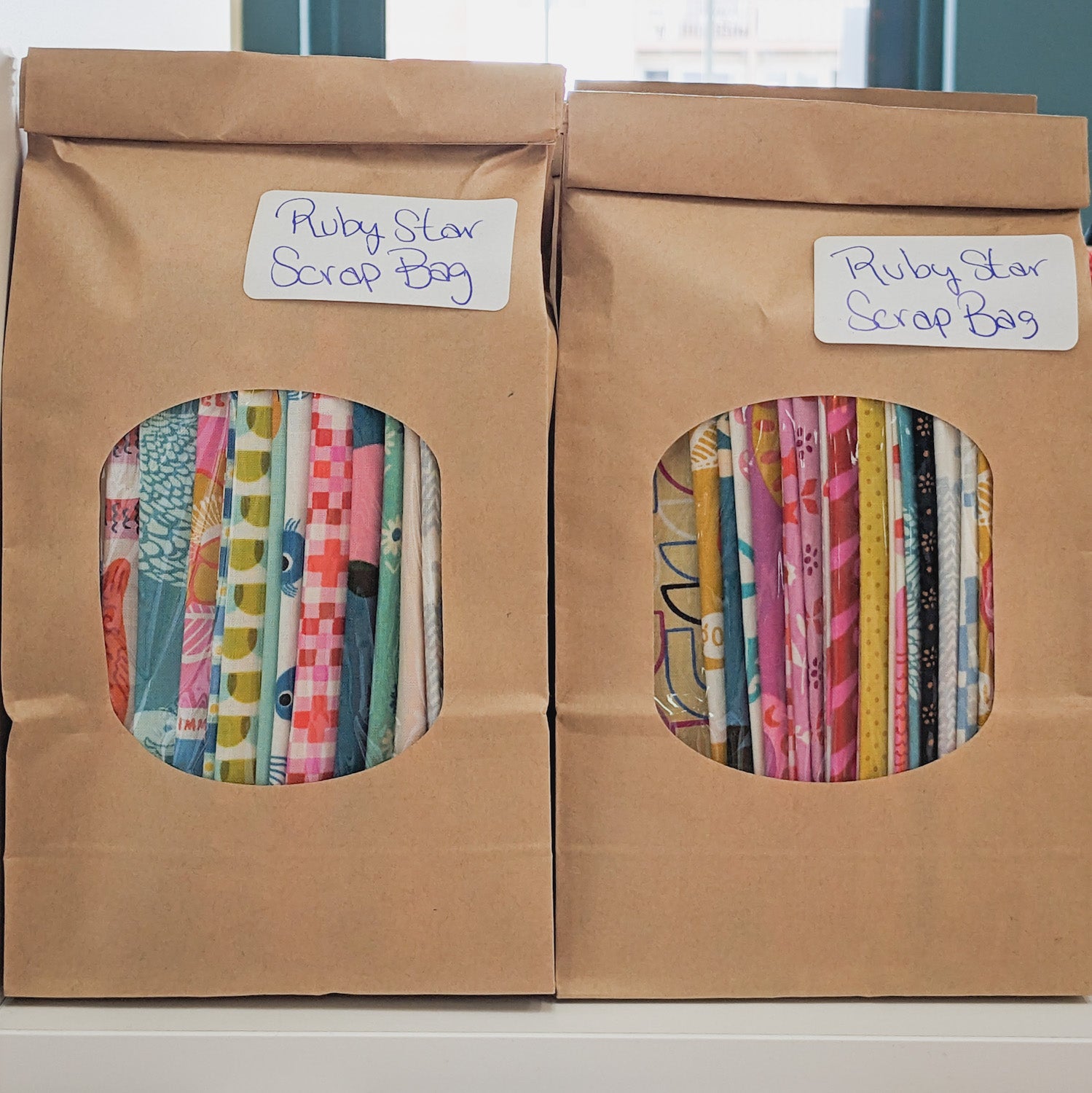 Ruby Star Strip Scrap Bag - 300g