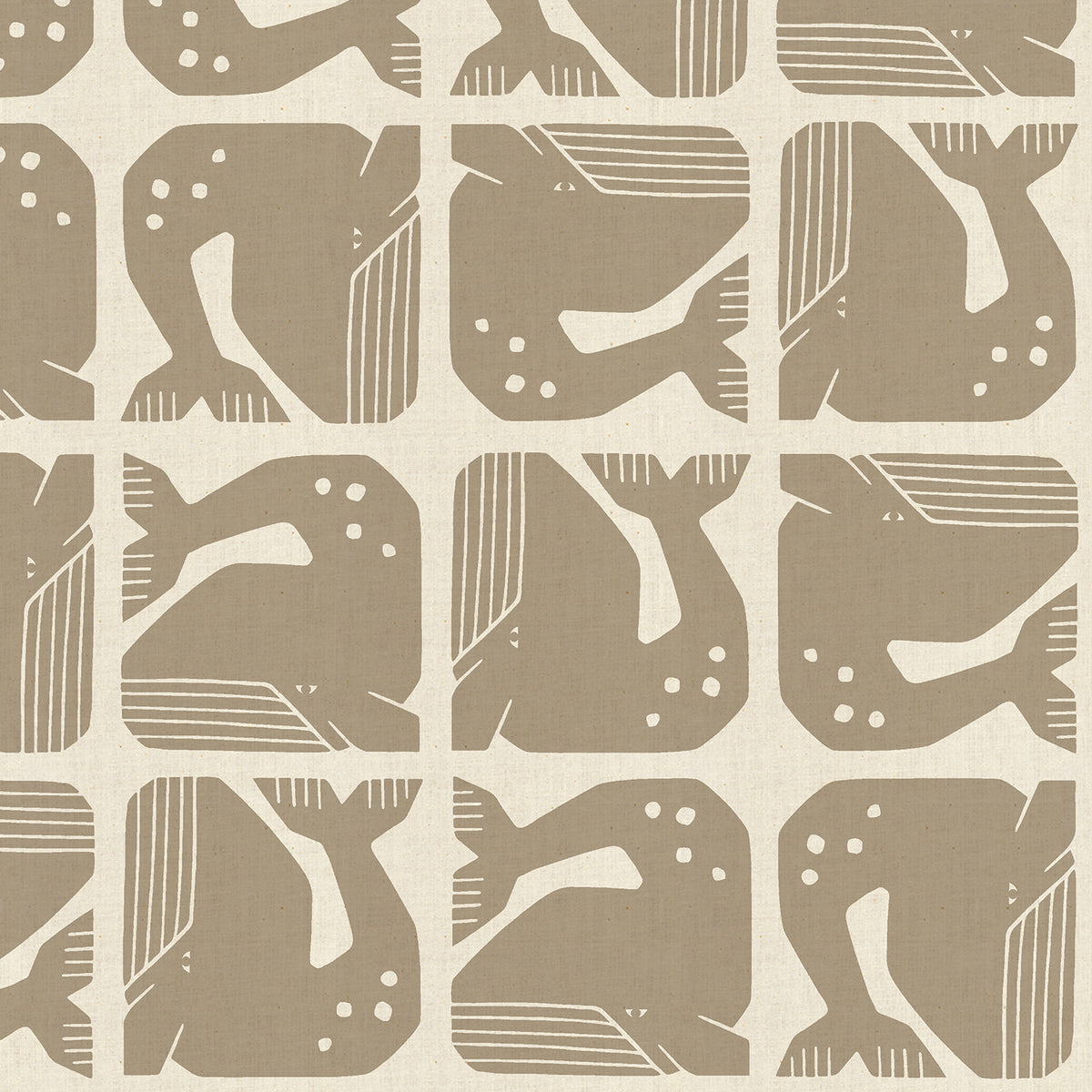 By the Seaside by Cotton + Steel, Grumpy Whale, Grey