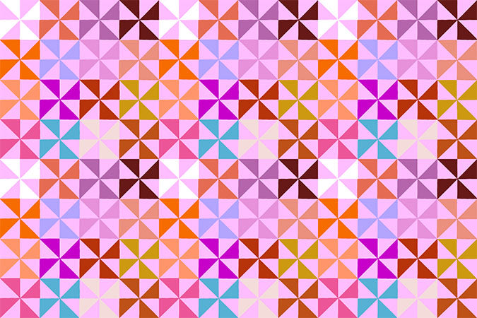 Piecework by Anna Maria Parry for Anna Maria Textiles, Pinwheel, Playroom