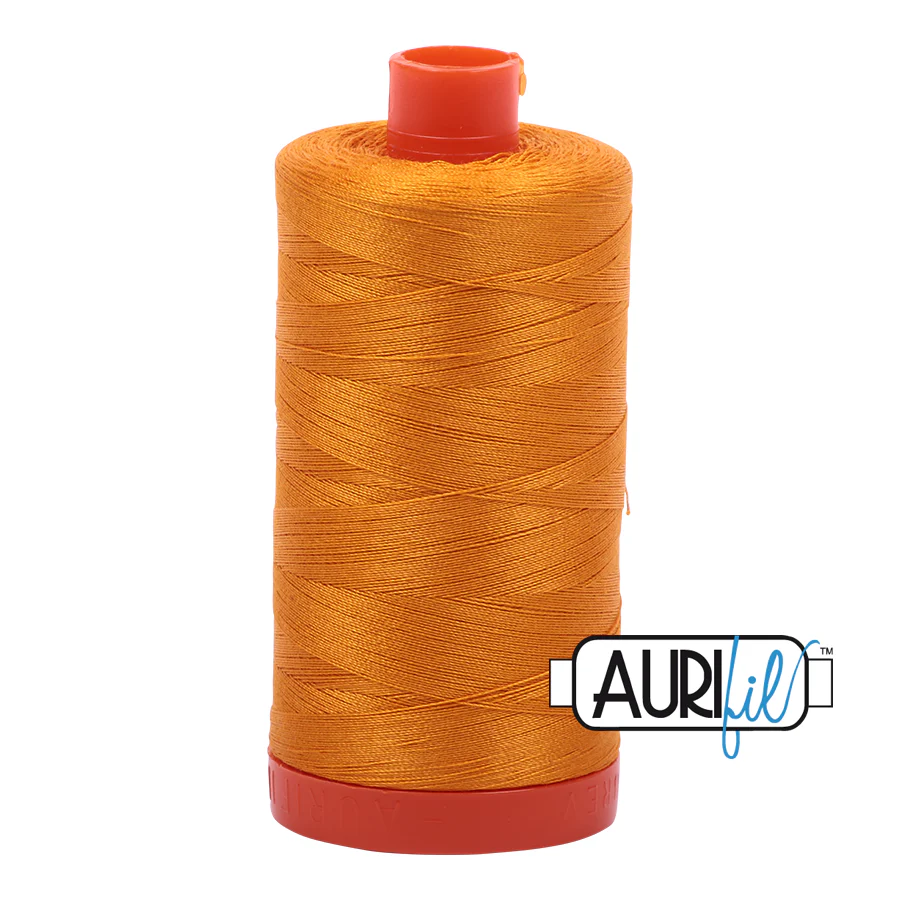 Aurifil 50 wt, 1422 yards, Yellow Orange - 2145
