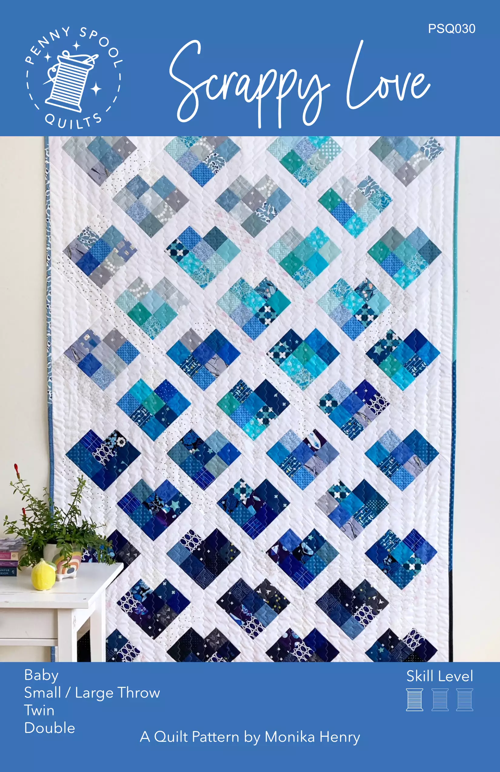 Penny Spool Quilts Patterns, Scrappy Love