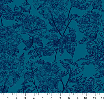Indelible Peony by Anna Maria, Textiles in Ocean