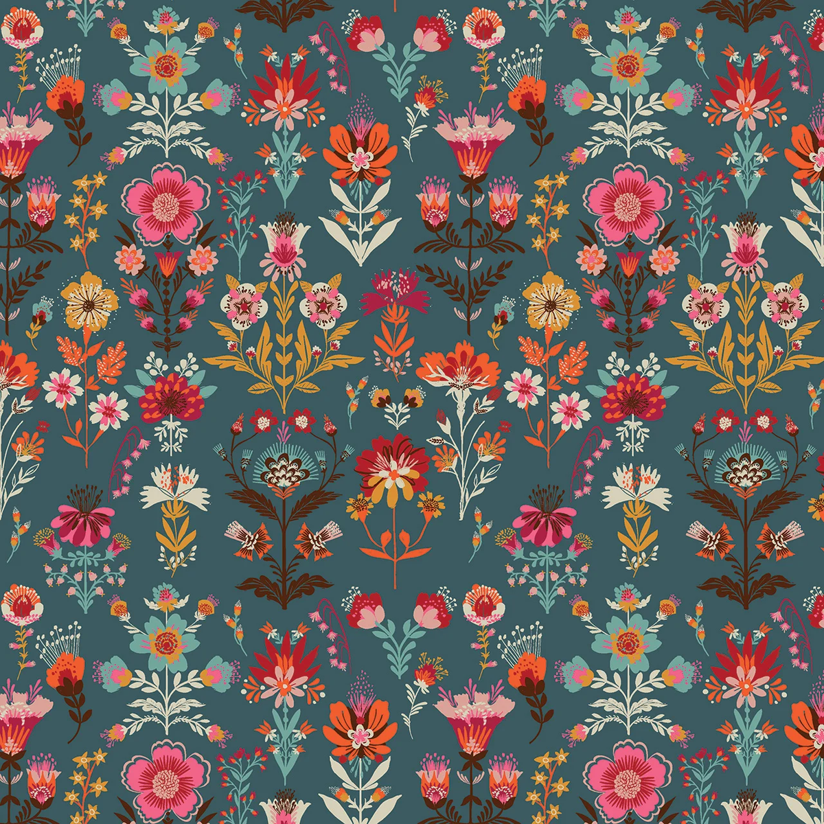 Fine Folk by Helen Black for Thread & Ink Design Studio, Country Blooms