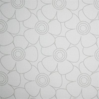 Muslin Prints, 108" Daisies Grey on White