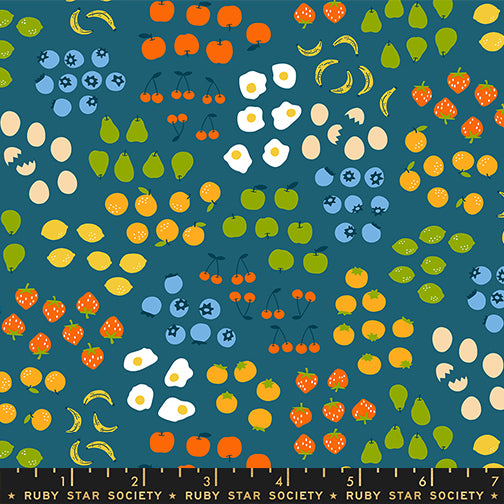 Egg and Friends by Kimberly Kight for Ruby Star Society, Froot, Teal