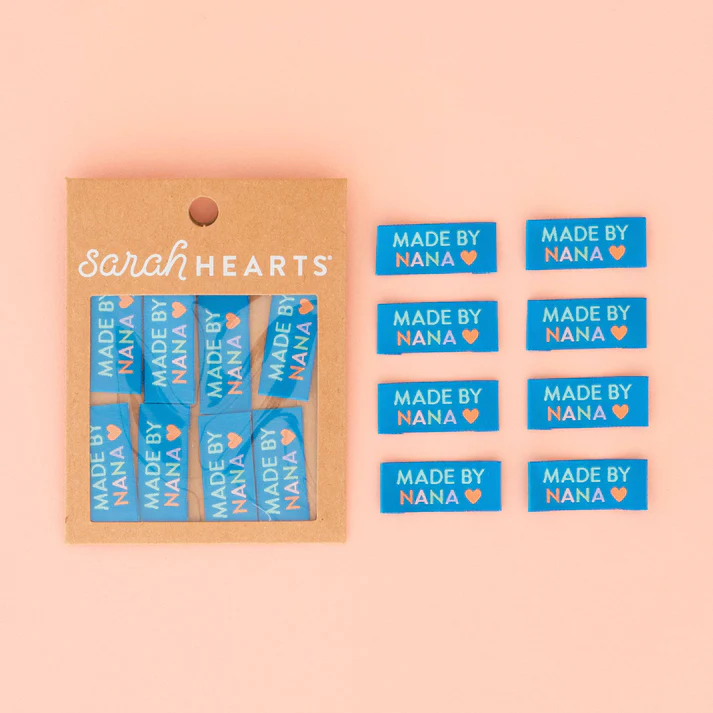 Sarah Hearts - Made by Nana Labels, 8 pc.