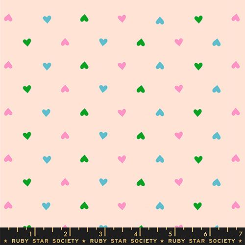 Ruby Star Society Best Day Ever by Melody Miller, Hearts in Peach Cream