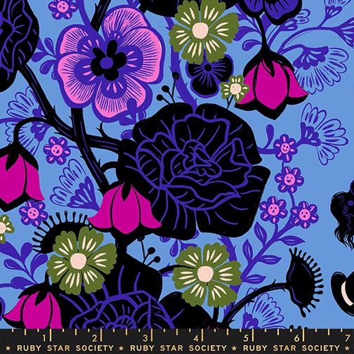 Hello Alice by Sarah Watts for Ruby Star Society, Rabbit Hole - Lindley Blue