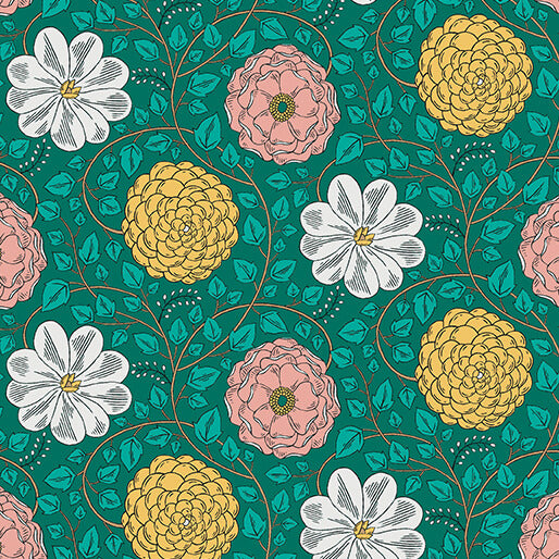 Blooming Color Harmony by Contempo Studio, Grace, Dark Teal