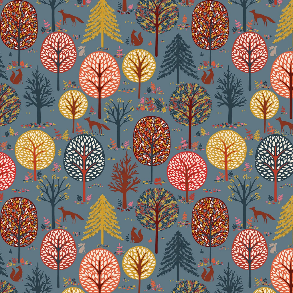 New Forest by Sian Summerhayes for Thread & Ink, New Forest, Slate