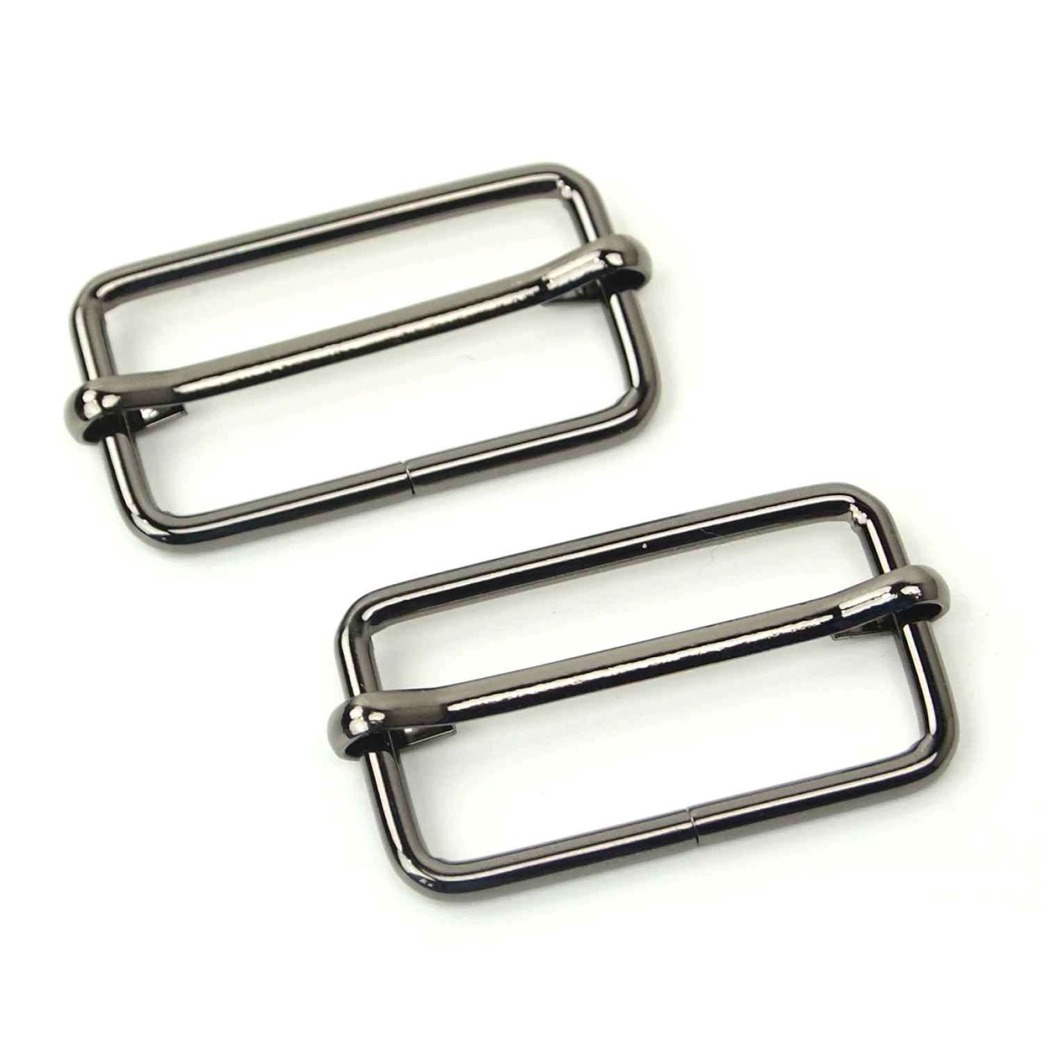 Sallie Tomato Slider Buckle, 1.5" - Gunmetal, 2 pc.